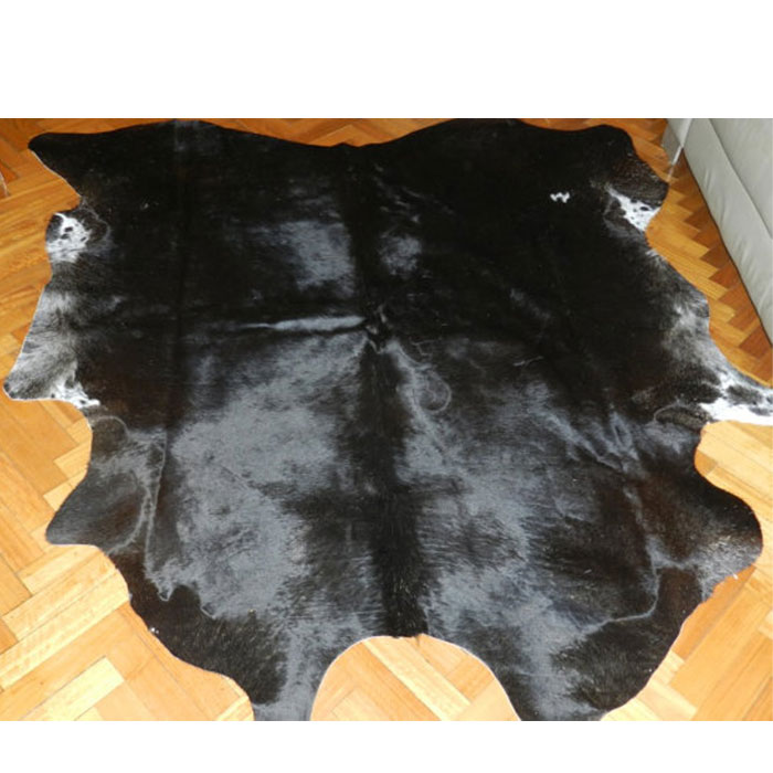 Blackish Brown Natural Cowhide Rug
