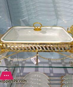 Brilliant  Rectangular Casserole Serving Food Warmer Dish 13.5 Inch  – BR0261