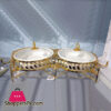 Brilliant Twin Oval Casserole Serving Food Warmer Dish 12 Inch  – BR0267-W