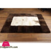 Brown And White Sheepskin Patchwork Rug