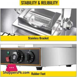 Vevor Commercial Ice Cream Cone Waffle Maker Machine 110V Electric Waffle Cone Machine 1200W Stainless Steel Egg Cone Baker W Non Stick Teflon Coating Temp Time Control For Restaurant Bakeries