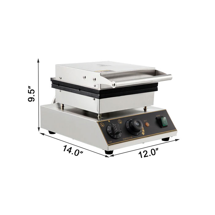 Commercial Square Belgian Waffle Maker Machine Waffle Baker Alarm Iron Machine