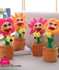 Dancing Sunflower Stuffed Plush Doll 120 Songs Funny Saxophone Singing Twisting Sunflower Toys Stuffed Plush Toy for Kid|Electronic Plush Toys