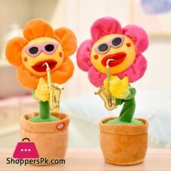 Dancing Sunflower Stuffed Plush Doll 120 Songs Funny Saxophone Singing Twisting Sunflower Toys Stuffed Plush Toy For Kid|Electronic Plush Toys