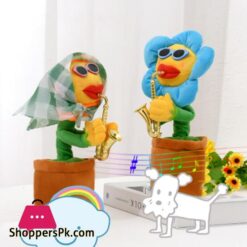 Dancing Sunflower Stuffed Plush Doll 120 Songs Funny Saxophone Singing Twisting Sunflower Toys Stuffed Plush Toy For Kid|Electronic Plush Toys
