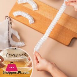 100Pcs/Set Disposable Food Cover Plastic Wrap Elastic Food Lids Dustproof Food Shower Cups Hair For Fruit Or Bowls Covers Caps|Saran Wrap &Amp; Plastic Bags