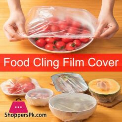 100Pcs/Set Disposable Food Cover Plastic Wrap Elastic Food Lids Dustproof Food Shower Cups Hair For Fruit Or Bowls Covers Caps|Saran Wrap &Amp; Plastic Bags