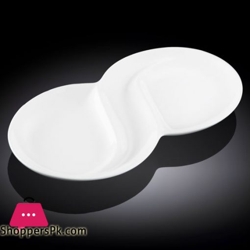 Wilmax Fine Porcelain Divided Dish 12.5 Inch WL‑992488-A