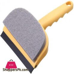 Double Sided Window Cleaning Tool Squeegee Sponge Scrubber Scraper Cleaner Brush For Bathroom Glass