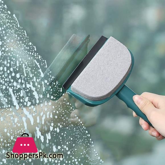 Buy Double Sided Window Cleaning Tool Squeegee Sponge Scrubber Scraper Cleaner Brush for Bathroom Glass at Best Price in Pakistan