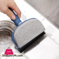 Double Sided Window Cleaning Tool Squeegee Sponge Scrubber Scraper Cleaner Brush For Bathroom Glass