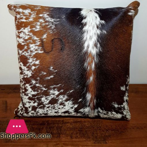 Exotic Red Cowhide Pillow Cover