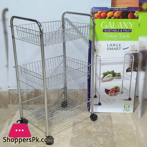 Galaxy Smart Vegetable and Fruit Trolley Rack with Rack