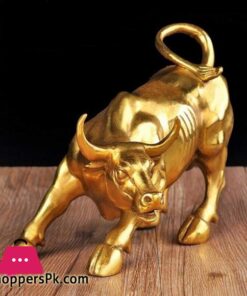 Golden Wall Street Bull OX Figurine Sculpture Charging Stock Market Bull Statue Home Office Decoration Gift|Statues & Sculptures