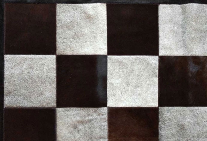Gray Cowhide Black And Brown Cowhide Patchwork Rugs