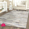 Gray Cowhide Patchwork Rug
