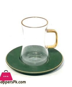 Green Tea Cup & Saucer Set 6Pcs