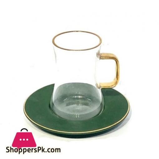 Green Tea Cup & Saucer Set 6Pcs