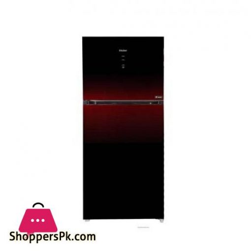 Haier Glass Door Freezer-On-Top Refrigerator 11 Cu Ft (HRF-306/IPB)