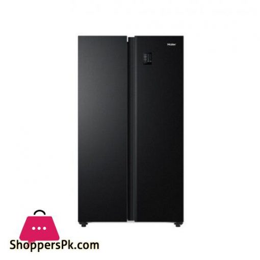 Haier Inverter Side-by-Side Refrigerator 15 Cu Ft Black Metal (HRF-522IBS)