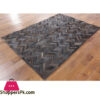 Handmade Cowhide Patchwork Rug Natural Chocolate Brown Cowhide Leather Rug 8Ft X 10Ft