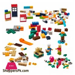 IKEA BYGGLEK 201-piece Brick Set, Mixed Colours, Cars Bricks , Stacking Blocks