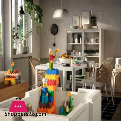 IKEA BYGGLEK 201-piece Brick Set, Mixed Colours, Cars Bricks , Stacking Blocks