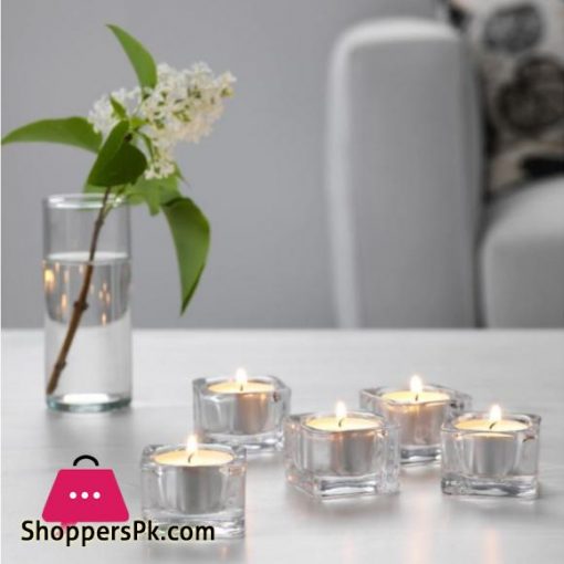 IKEA Glasig Tealight Candle Holder, Clear Glass 5x5cm/Set of 5