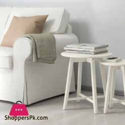 IKEA KRAGSTA Nest of Tables, Easy to Place in the room, Side Tables, Living Room Furniture, Set of 2, White