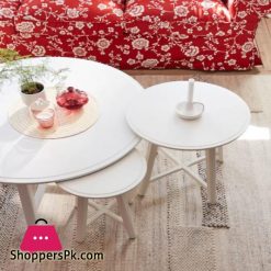 IKEA KRAGSTA Nest of Tables, Easy to Place in the room, Side Tables, Living Room Furniture, Set of 2, White