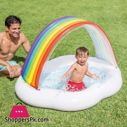 Intex 57141 Pool Baby Canopy Rainbow 1-3A, 142 x 119 x 84 cm