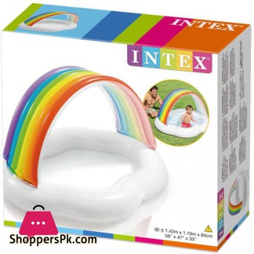 Intex 57141 Pool Baby Canopy Rainbow 1-3A, 142 x 119 x 84 cm