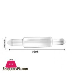 Techsrmaji Kitchen Serving Acrylic Chakla &Amp; Chapati Rolling Board &Amp; Belan For Kitchen- Both Items In One Packet (Transparent, 9 Inch Dia, 0.6 Inch Thickness)