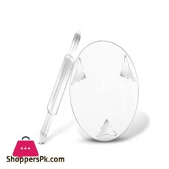 Techsrmaji Kitchen Serving Acrylic Chakla &Amp; Chapati Rolling Board &Amp; Belan For Kitchen- Both Items In One Packet (Transparent, 9 Inch Dia, 0.6 Inch Thickness)