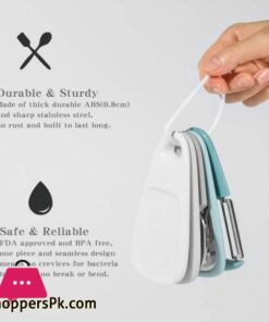 Kitchen Gadgets Set 5 Pieces, Space Saving Cooking Tools Cheese Grater, Bottle Opener, Fruit/Vegetable Peeler, Pizza Cutter, Garlic/Ginger Grinder, Stainless Steel Accessories Dishwasher Safe(Blue)…