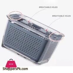 Kitchen Plastic Storage Box Fruit Fresh-Keeping Box Refrigerator Mesh Sieve Storage Organizer Basket Kitchen Tool,S
