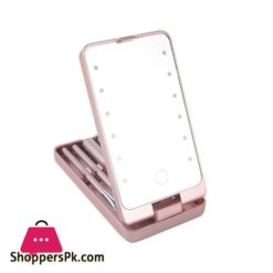 Led Makeup Cosmetic Mirror With Led Full Set Of Brushes Travel Portable Mirror Stroage Box Storage Makeup Organizer Mirror Boxeye Shadow Applicator