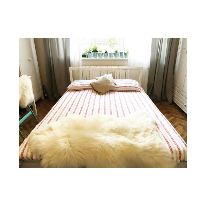 Large Ivory White Sheepskin Rug