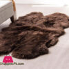 Large Real 4 Pelt Natural Sheepskin Area Rugs