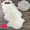 Large Pelt Ivory White Sheepskin Rug