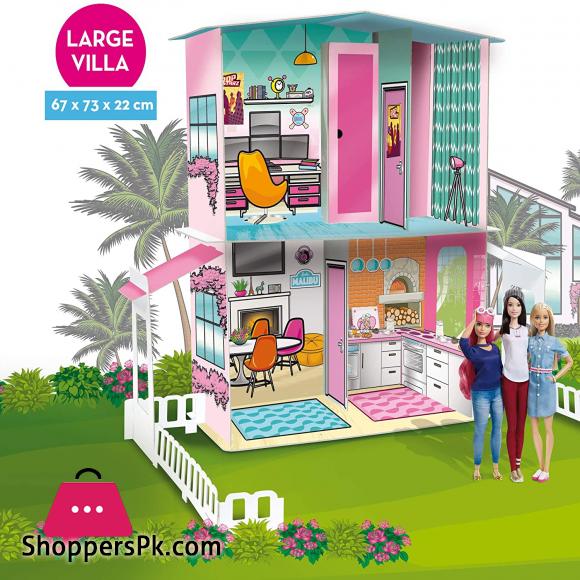 Liscianigiochi Barbie Dream House Pretend Play Doll House Two - Storey Villa, Arrange Furniture And Decorate With 3D Stickers 7 Liscianigiochi Barbie Dream House Pretend Play Doll House Two - Storey Villa, Arrange Furniture And Decorate With 3D Stickers