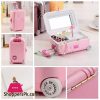 Fashion Luggage Music Box Jewelry Box Lovely Gift Beautiful with Mirror Ballet Girl Rotate Music Box Lovers Gifts Storage Box|Music Boxes
