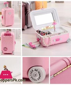Fashion Luggage Music Box Jewelry Box Lovely Gift Beautiful with Mirror Ballet Girl Rotate Music Box Lovers Gifts Storage Box|Music Boxes