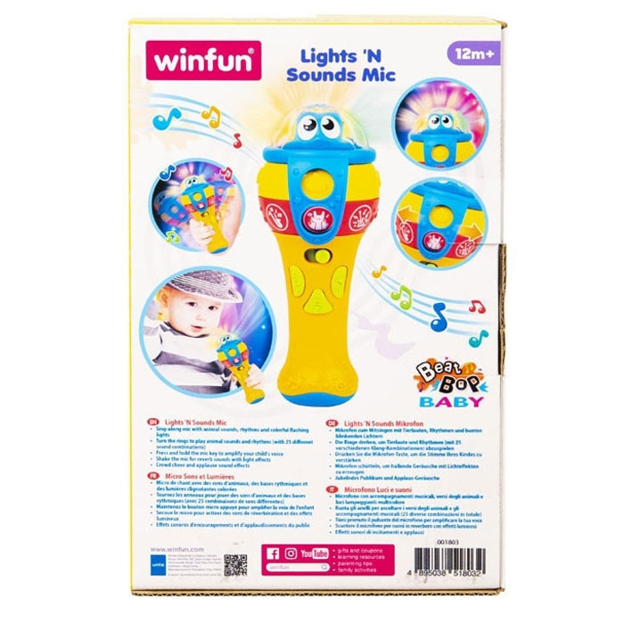 Microphone toy with lights and sounds Winfun - 1803