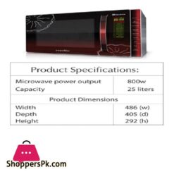 Microwave Oven Dw-115 Chzp 25 Liters Red &Amp; Black.