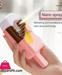 1Pc Mini Usb Rechargeable Cartoon Ice Cream Shape Handheld Humidifier Cooling Fan For Home Outdoor Camping Hiking Tool Spray Fan|Outdoor Tools