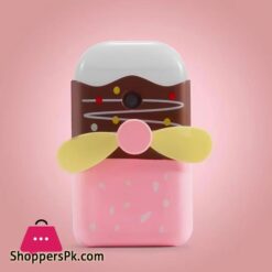 1Pc Mini Usb Rechargeable Cartoon Ice Cream Shape Handheld Humidifier Cooling Fan For Home Outdoor Camping Hiking Tool Spray Fan|Outdoor Tools