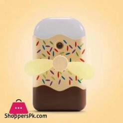 1Pc Mini Usb Rechargeable Cartoon Ice Cream Shape Handheld Humidifier Cooling Fan For Home Outdoor Camping Hiking Tool Spray Fan|Outdoor Tools