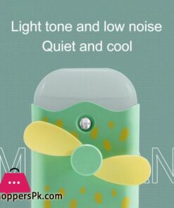 1Pc Mini Usb Rechargeable Cartoon Ice Cream Shape Handheld Humidifier Cooling Fan For Home Outdoor Camping Hiking Tool Spray Fan|Outdoor Tools