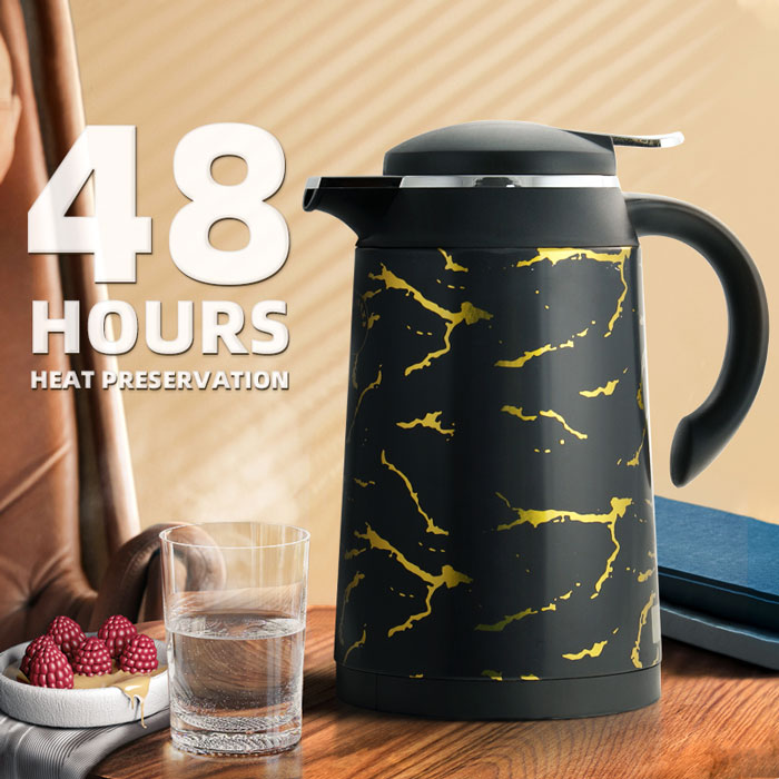 More N More Metal Body Glass Inner Tea Water Bottle Insulated Thermo Flask Hot &Amp; Cold